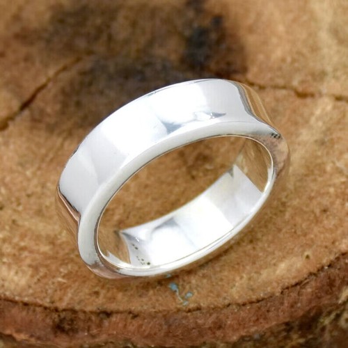 925 Sterling Silber schlichtes Band & Statement Handarbeit Ring für Herren & Damen - Bild 1 von 9