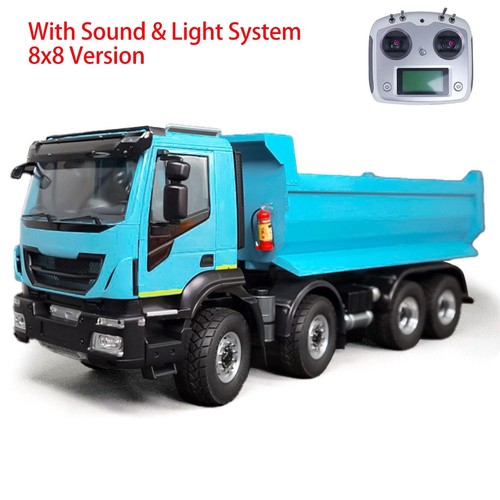 8x8 1:14 Radio Control Hydraulic Tipper Car RC 2-speed Dump Truck Sound Light - Picture 2 of 12