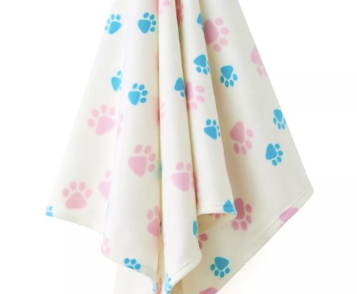 Puppy King Multiple Pack Puppy Kitten Blanket with Paw Print - 10 Pack - Picture 4 of 8