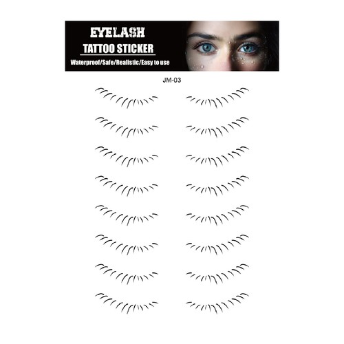 Pegatina adhesiva para pestañas postizas inferiores para mujer tatuaje maquillaje anti-sudor - Imagen 5 de 18
