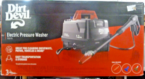 NEW IN BOX DIRT DEVIL Electric Pressure Washer Lightweight 1700 PSI NEW