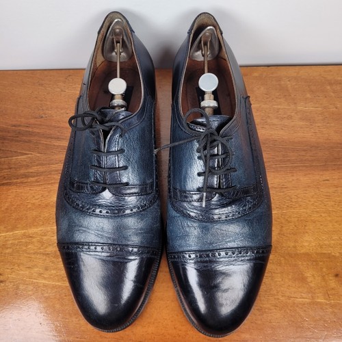 Brogue Oxford Trickers International Puntera Negra Reino Unido 9,5 UE 44 Hecho en Italia - Imagen 10 de 10