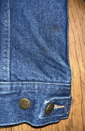 VTG Lee Storm Rider Denim Jean Jacket Blanket Lined Trucker Mens Sz 34R - Picture 6 of 10