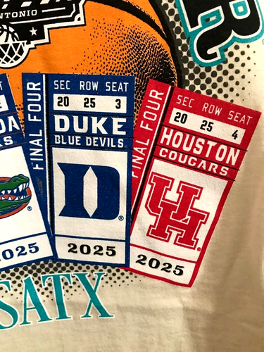2025 Final Four San Antonio March Madness 4 Teams Tickets Shirt Size XL - Picture 5 of 5