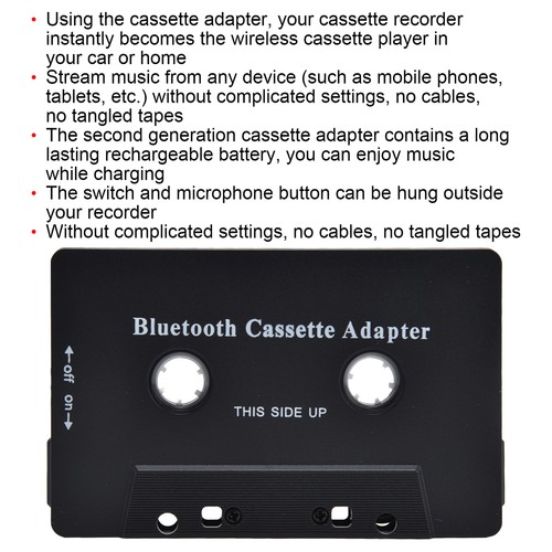 Adattatore lettore cassette auto wireless Bluetooth5.0 convertitore ricevitore cassette YS - Foto 10 di 22