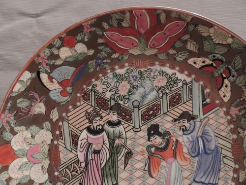 Collectible Decorative Chinese Plate Hand Painted Woerstrict Supervision - Picture 2 of 10