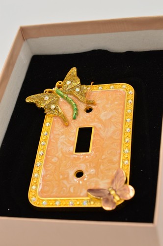 Kirks Folly Enchanting Home Collection Light Switch Plate Butterfly Glitter RARE - Picture 4 of 6
