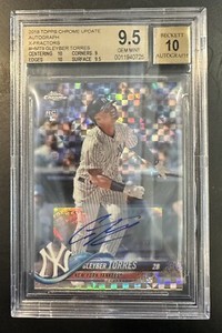 2018 Topps Chrome Update Gleyber Torres X-Fractor Auto RC #/125 BGS 9.5/10 #HMT9