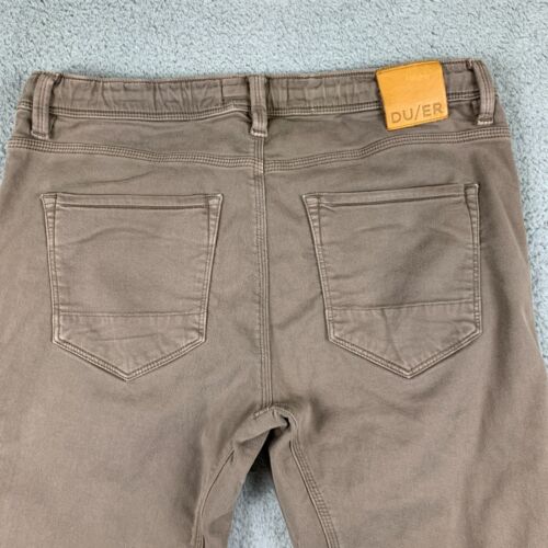Pantalones DU/ER Para Hombres 34x29 Marrón N2X Calce Ajustado Sin Sudor Jogger Elastizados Cordón Cremallera - Imagen 4 de 15