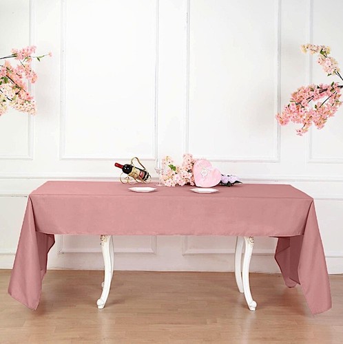 5 Dusty Rose 60x102 RECTANGLE POLYESTER TABLECLOTHS Wedding Party Catering Linen - Picture 8 of 8
