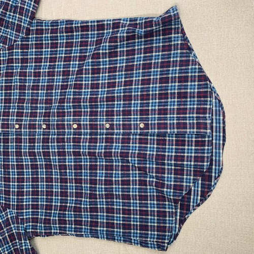Jacob Reed's Sons Men's Button Down Shirt Long Sleeve Cotton Plaid Blue Size XL - Picture 4 of 11