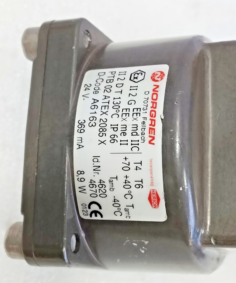 NORGREN D 70731 FELLBACH PTB 02 ATEX 2085 X IP66 SOLENOID