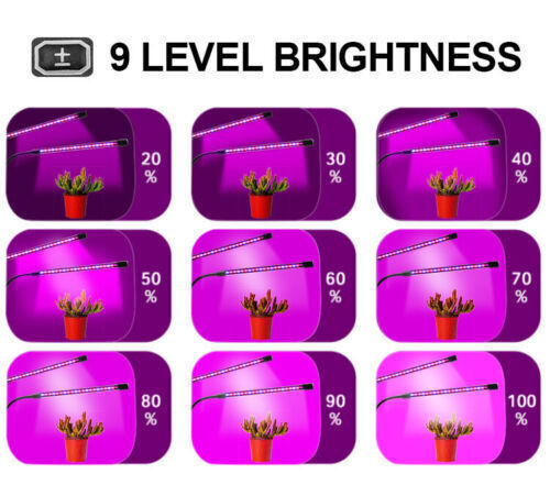 2 Heads LED Grow Light Plant Growing Lamp Full Spectrum for Indoor Hydroponics - Picture 5 of 8