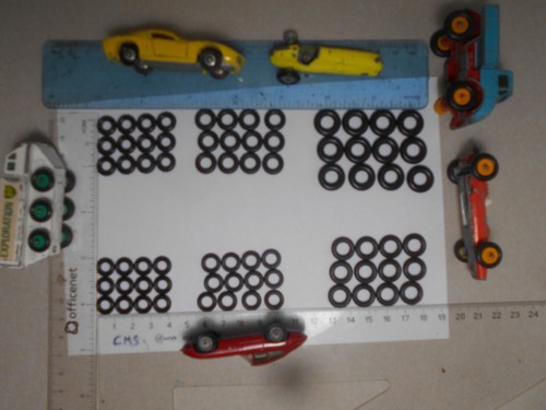 72 Replacement Tyres Lot Restore Matchbox Lesney Regular Wheels spare parts 1/66 - Picture 8 of 8
