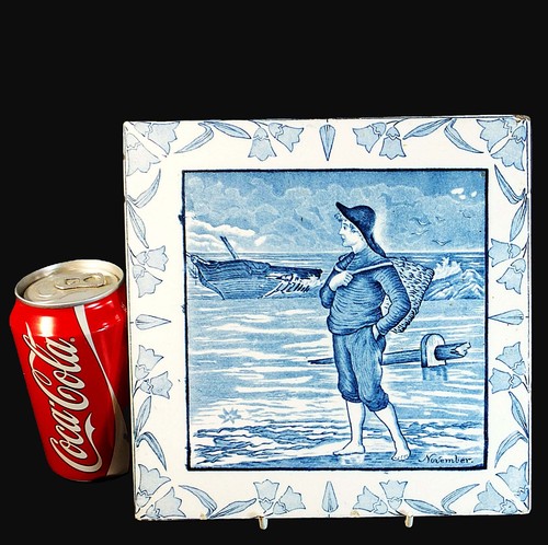 CHARMING WEDGWOOD ETRURIA 8 INCH CALENDAR TILE - NOVEMBER - Picture 3 of 5