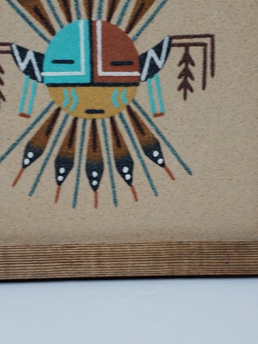 2 Vintage Navajo Sandbilder signiert G Yazzie und E Yazzie - Bild 5 von 16
