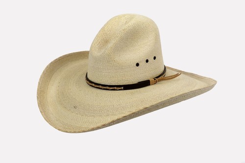 BIG 5" BRIM - Western COWBOY HAT - Mexican PALM LEAF Straw - Wide GUS - Quigley - Photo 1 sur 3