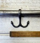 LUGGAGE RACK SLIDING HOOK Wardrobe Slide Garment Clothes Rail Utility rustic