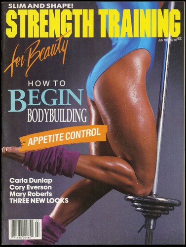 JULY 1985 STRENGTH TRAINING FOR BEAUTY MAGAZINE, CARLA DUNLAP, CORY EVERSON