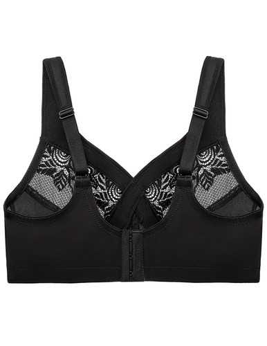 Clothes Fit Better! MINIMIZING Plus-Size Bra 50DD PAMPERS~SHOULDERS Black NEW - Picture 7 of 12