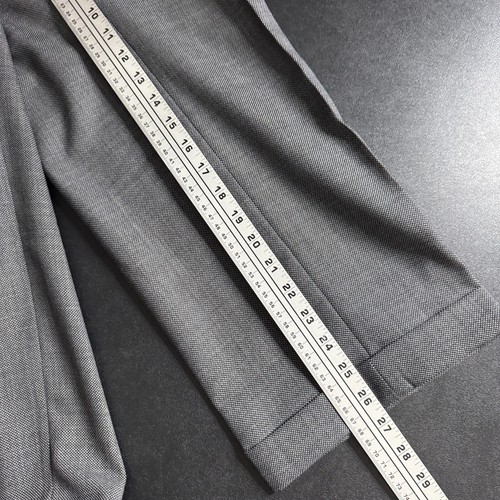Tom James Men's 42S Black Wool Two-Piece Suit 34W Pants Solid - Picture 7 of 14