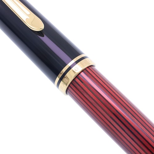 Pelikan Souveran M800 Red Stripe 18C 750 Fountain Pen EF Nib - 第 7/12 張圖片