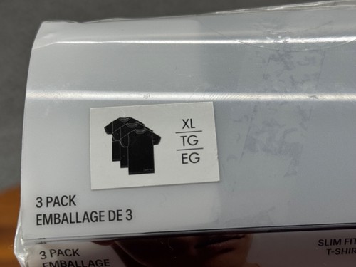 Calvin Klein Men's 3 Pack T Shirts Short Sleeve Crew Neck Size XL Slim Fit Black - Picture 10 of 11