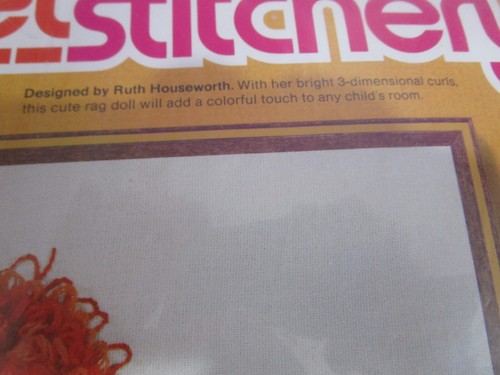 CARROT TOP GIRL Sunset Stitchery Kit #2725 (Sunset Designs, 1977) - Picture 2 of 4
