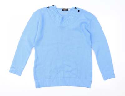 Choice Damen Pullover Blau Acrylmischung Größe S