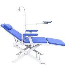 Portabe Dental Folding Chair LED Lamp Mobile Exam Chair Green/Blue/Burgundy