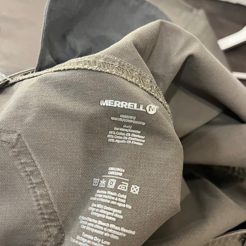 Merrell 119414 Men's Size 30R 100% Cotton Hiking Camping Cargo Pants Gray green - Picture 10 of 17