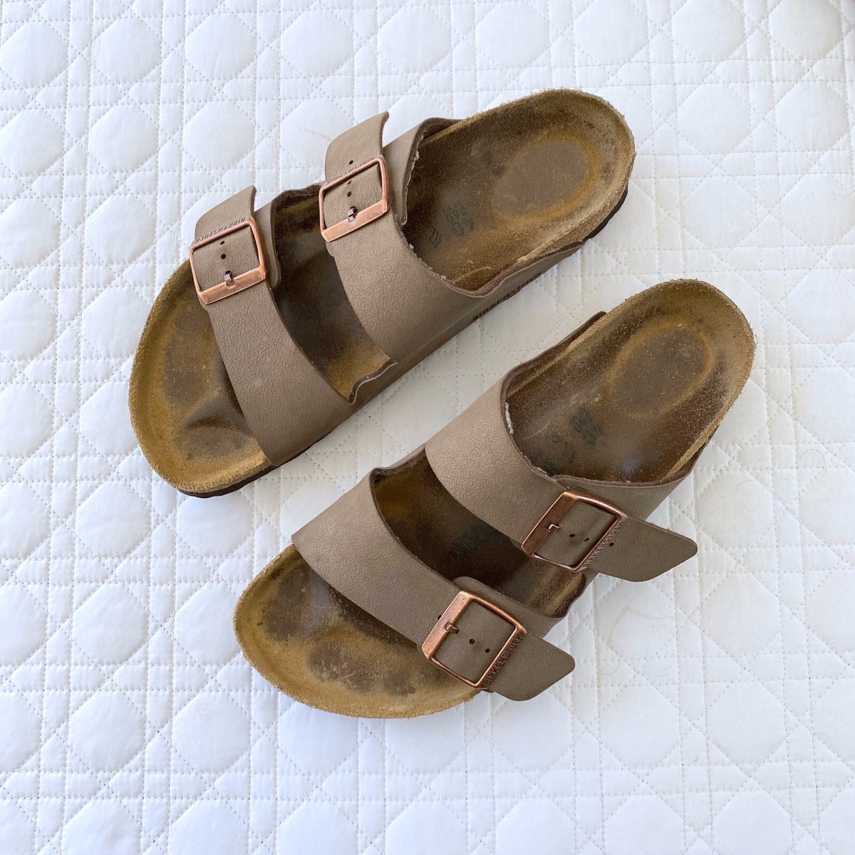 birkenstock TAMARIS スエード風ブラウンサボ Birkenstock Sandals Arizona Birk Mocha Brown sz 40 260 M7