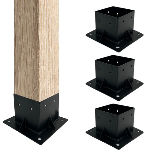 4X4 Post Base Wood Fence Post Brackets Concrete Post Anchor For 3.5