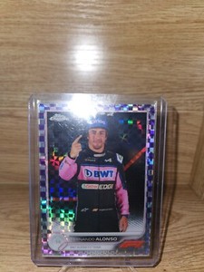 F1 Topps Chrome 2022 FERNANDO ALONSO BASE purple Checker Flag /199 #13