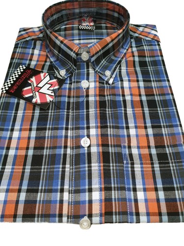 Warrior UK England Button Down Shirt DEKKER Shirt Slim-Fit Skinhead Mod - Picture 9 of 11