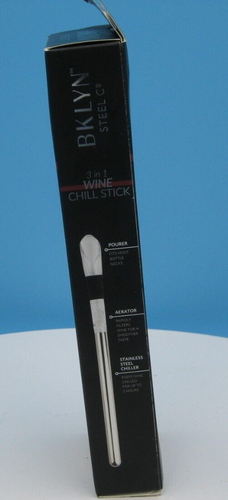 BKLYN STEEL Co Stainless Steel 3 In 1 Wine Chiller Stick 12.4" X 0.98" Diameter - Picture 3 of 6