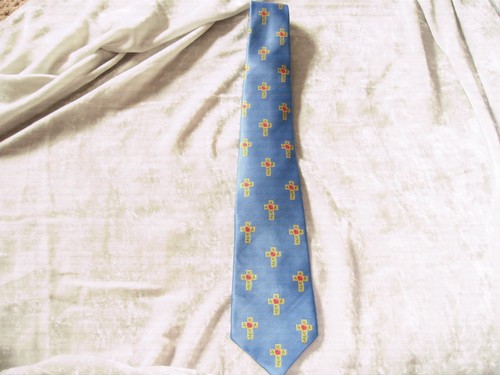 Scottish Rites Crown Cross Masonic Necktie Blue Lodge Rose Croix Fraternity NEW! - Picture 1 of 2
