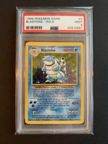 Pokémon Blastoise Base Set Unlimited 2/102 Holo PSA 9  (50910981)