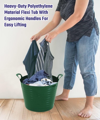 40L Flexible Tub Bucket with Carry Handles Home Laundry Storage Trugs - UK Made - Picture 50 of 63