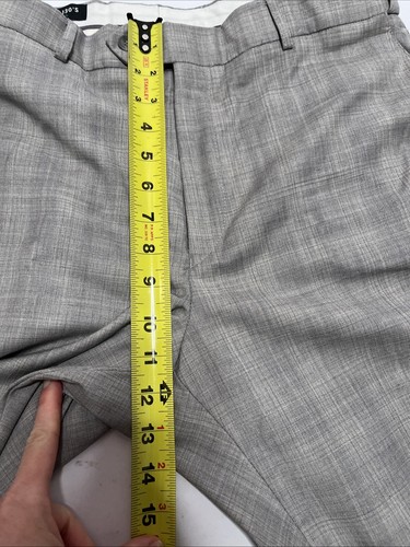Generation Tux Modern Super 130’s Merino Wool Suit Pants Lt. Gray Plaid Size 36R - Picture 11 of 17