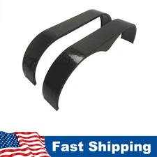 2x Tandem Round Trailer Fenders 66"x9.1"x20" Double Axle for 13-15" Wheels Steel