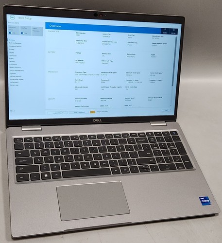 Dell Precision 3570 15.6" Intel i7-1255U @ 2.60GHz 8GB DDR4 RAM 256GB SSD NOOS