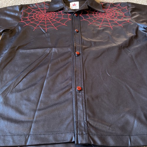 Vintage Chochie Casuals Shirt Mens XL Button Up Spiderweb Spider Embroidered - Picture 6 of 8