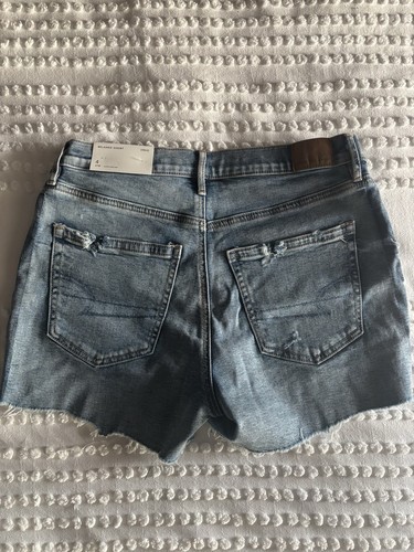 NWT Strigid 4" Perfect Ripped Distressed High Rise Shorts American Eagle Size 4  - Picture 3 of 5