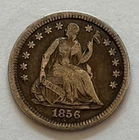 1856 P Seated Liberty Silver Half Dime F/VF Condition - Beautiful Toning