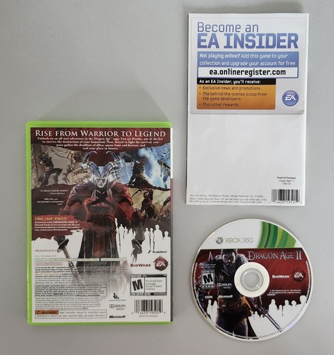 Dragon Age II 2 Microsoft Xbox 360 X360 Complete CIB - Picture 2 of 2