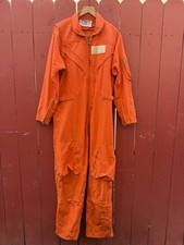 Vintage 1970  s NOMEX Worklon W Orange Coveralls Size 44 Men  s Jumpsuit