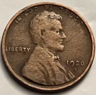1920-S Lincoln Wheat Cent Penny VG Details Scratched BN389