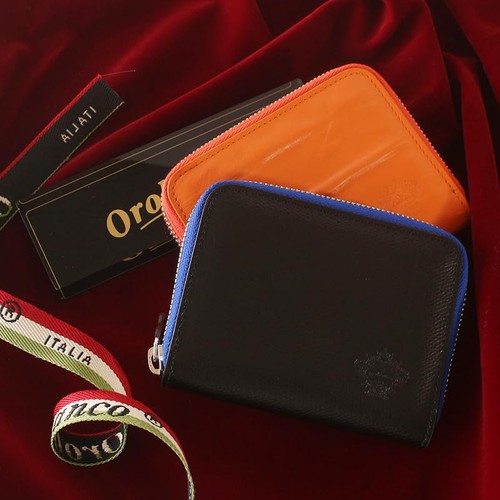 [Orobianco] Japan's first model round zipper smart wallet genuine leather for me - Picture 4 of 5