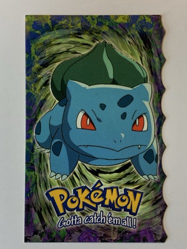 1999 Topps Pokemon Movie Edition #1 of 12 Bulbasaur #01 Die-Cut Black Logo - Bild 1 von 2